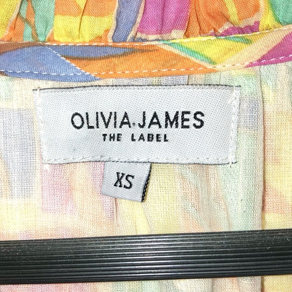 Olivia James The Label Tinsley Tiered Ruffle Hem Mini Dress In South Beach Multi - Picture 7 of 9